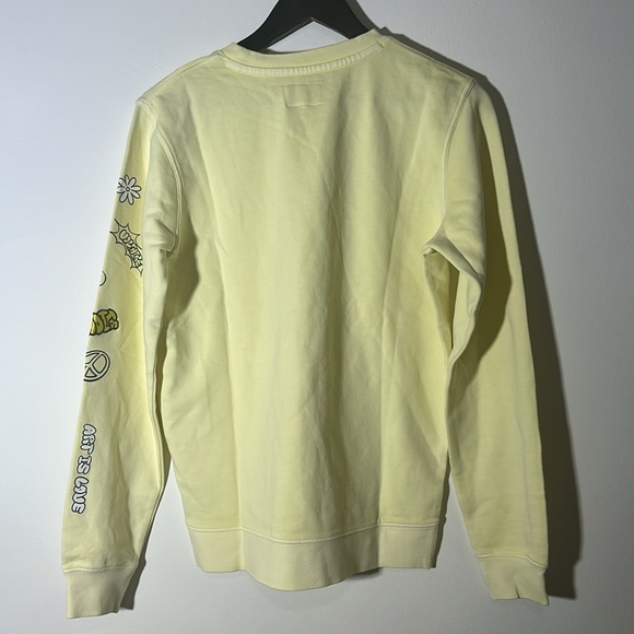 ZADIG & VOLTAIRE BUTTER YELLOW COTTON VARSITY SWEATSHIRT - Picture 8 of 9